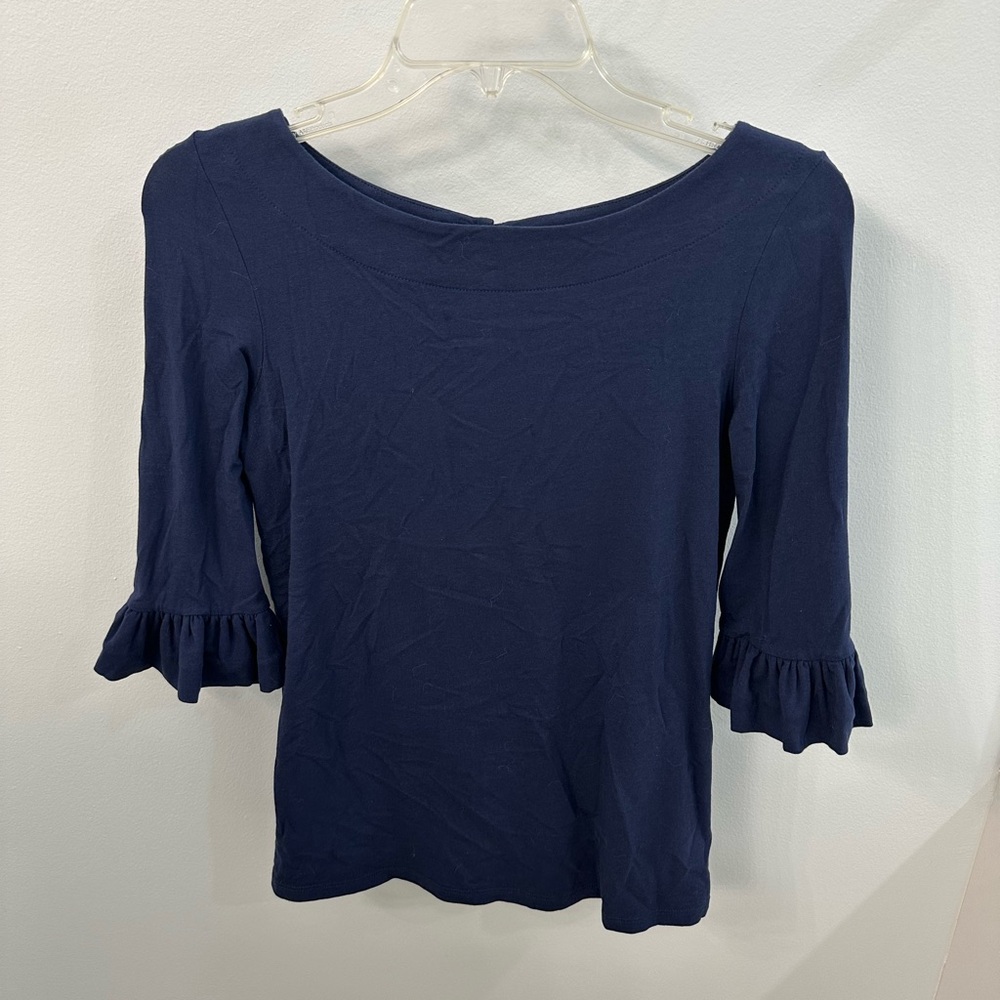 VGUC Lilly P 3/4 sleeve top with key hole back
